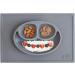 ezpz Happy Mat Gray - Silicone Suction Plate for Toddlers - Divided & Dishwasher Safe - Buy Online on GoSupps.com