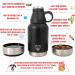 RUFF PUPS 32oz Stainless Steel Dog Water Bottle with Attached Bowls - Vacuum Insulated, Leak Proof for Travel & Outdoor Activities - Buy Online on GoSupps.com