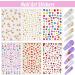 Teenitor Self-Adhesive Nail Art Stickers - 12 Sheets Flower, Butterfly, Stars, Fruits, Leaves Decals for Women, Kids - Nail Decoration Stickers - Buy Online on GoSupps.com