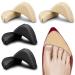 WLLHYF 4 Pairs Soft Sponge Adjustable Shoe Filler Big Toe Plug Foot Brace Shoe Pads Unisex Shoe Too Big Inserts for High Heel Women Relief Foot Pain Reusable Make Big Shoes Fit (4 Skin+4 Black) Skin+black 4 Pair