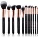 Oscar Charles 12 Piece Professional Makeup Brush Set - Rose Gold - Buy Online on GoSupps.com