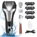 Electric Foot File Callus Remover for Feet Rechargeable Professional Pedicure Tools Kit Wet & Dry Foot Scrubber Care with 4 Roller Heads 2 Speed LCD Display for Dry Hard Cracked Heel Dead Skin 4 Roller Electric Callus Remover + Callus Shaver Kit
