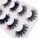 Colored Eyelashes Mink Wispy Lashes Fluffy Natural 5D Cat Eye Lashes Pack 4 Colors Mixed Cosplay False Eyelashes for Daily Party HeyAlice 4 Colors_Yellow and Others