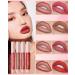 Lip Stain Marker Pen Set-4Pcs Hydrating Lip Stain Liquid Lip Liner Pencil Kit Matte Color Look Longlasting Waterproof Smudgeproof Natural Finish Precise Chisel Tip Smooth Makeup Gift for Women 4pcs# - Buy Online on GoSupps.com
