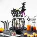 Halloween Birthday Witch Cake Topper for Ghost Bat Cat Themed Girl Lady Women Happy Halloween Birthday Cake Decoration Witches Autumn Fall Season All Souls' Day Bday Party Celebration Supplies - Buy Online on GoSupps.com