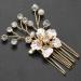 Hair Jewelry Gold Women Crystal Comb Bride Hair Accessories Handmade Wedding Flower Hair Comb Headdress - Buy Online on GoSupps.com