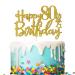 Tenhaisi Glittery Gold Happy 80th Birthday Cake Topper Cheers to 80 Fabulous Party Decoration 80th Birthday Decorations Adults Anniversary Birthday Party Decoration