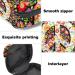 Stylish Menstruation Pad Bag with Zipper | Women's Tampon & Napkin Bag | Hippie Flowers & Peace Symbol Design - Buy Online on GoSupps.com