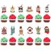 Cat Themed Christmas Cupcake Toppers Santa Cat Cupcake Toppers Kitten Christmas Birthday Cake Picks Christmas Baby Shower Decor Merry Christmas Party Supplies Cat Christmas Decorations 24 Pcs