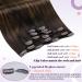 Buy Laavoo 24 Balayage Clip-In Hair Extensions - Darkest Brown to Light Brown Ombre | 120g Remy Human Hair | 7 Pieces - Smooth & Long | Perfect for All Hair Types - Buy Online on GoSupps.com