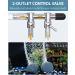 Pawfly 2-Way Aquarium Air Flow Control Valve Distributor - Multi-Port T-Shape & Straight Connector with 1 Check Valve & 4 Suction Cup Clips for Fish Tanks - Buy Online on GoSupps.com