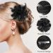 Sibba Flower Hats Clip & Hair Accessories Set | Black Flower Hair Clips for Tea Parties Weddings & Special Occasions - Perfect Gifts for Ladies & Girls - Buy Online on GoSupps.com