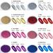 Wenida Nail Powder 8 Colors 1g/Jar - Holographic Chrome Mirror Pigment for Manicure Art Decoration | Includes 8pcs Eyeshadow Sticks - Buy Online on GoSupps.com