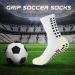 Men's Anti-Slip Grip Soccer Socks - 4 Pairs White | Non-Slip Pads for Football & Basketball - Buy Online on GoSupps.com