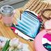 Stylish Women's Binding Storage Bags - Tropical Leaf Patterns for Menstrual Pads Tampons & More | Portable Multicolored Storage Solution for School & Office - Buy Online on GoSupps.com