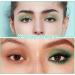 Green Eyeshadow Makeup Palette 9 Colors Matte Blendable Eye Shadow Palette Makeup Waterproof Long Lasting Highly Pigmented Colorful Shimmer Forest Green Eye Shadow Plattet for Women - Buy Online on GoSupps.com