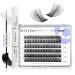 BEYELIAN Cluster Lashes D Curl 84 Pcs and Lash Bond and Seal Kit Individual Lash Clusters False Eyelashes Extension Super Thin Band Cluster Lash Glue for Individual Cluster Lashes