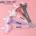 Personalized Pink Pacifier Chain with Name | Custom Cotton Fabric Mouse Design | Baby Pacifier Leash - Buy Online on GoSupps.com