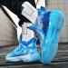 Neutral Fluorescent Basketball Shoes High Top Sneakers Graffiti Style - Blue (Size 9 Women/7 Men) - Buy Online on GoSupps.com