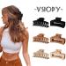 Vsiopy 6pcs 3.5 Inch Claw Clips for Thick & Thin Hair | Girls' & Women's Neutral Hair Accessories | Matte Square Hair Claws - Buy Online on GoSupps.com