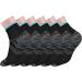 Pnosnesy 6/7 Pairs Compression Socks for Men & Women Plantar Fasciitis Socks Low Cut Sports Socks Athletic Socks with Arch Support Plantar Fasciitis L-XL MIX6-6Pair