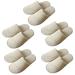 Fiyson 5 pair disposable slippers hotels lip travel hotel slipproof slippers fluffy coral fleece closed toes slippers for hotel travel home guest (gray) 38 EU gray