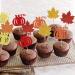 Festive Fall Cupcake Toppers Set - 18-Piece Glitter Maple Leaf and Pumpkin Cake Decorations for Thanksgiving and Autumn Harvest Celebrations - Golden Orange and Red Toppers for Cake and Cupcakes - Buy Online on GoSupps.com