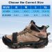 Adjustable Ice Cleats for Shoes & Boots - Anti-Slip Snow Traction Crampons - 24 Grippers - Small Size for Men, Women, Kids - Buy Online on GoSupps.com