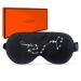 Sleep Mask for Women Men Eye Mask for Sleeping Dry Eyes Block Out Light Constellation Embroidery Pattern Adjustable Strap Size Sleeping Mask - Scorpio