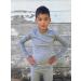 Organic Merino Wool Kids Thermal Long Sleeve Top - Natural Warm Base Layer | Unisex 4 Charcoal - Buy Online on GoSupps.com