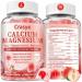 Calcium 1200mg Magnesium Zinc Gummies with Vitamin D3 K2 Magnesium Glycinate 400mg Supplements with Probiotic Calcium Citrate for Women and Men Bone & Teeth & Immune Support Sugar Free - 60 Gummies