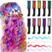 10 pieces of hair chalk comb temporary hair color chalk comb chalk comb hair chalk washable for children girl cosplay carnival halloween harvesting festival birthday (10 colors+4 tigs)