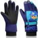 Flintronic Children's Skiing Gloves - Waterproof Winter Gloves for Girls (4-6 Years) | Adjustable Cuffs Windproof Fleece | Ideal for Skiing & Snowboarding - Navy Blue #4 - Buy Online on GoSupps.com