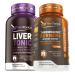 Herbtonics LiverTonic & Thermogenic Burner Bundle | Liver Cleanse Fatty Liver Repair Formula with Milk Thistle | Fat Burner & Weight Loss Supplement for Women and Men | 120 Vegan Capsules