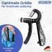 Kimatra 2-Part Handle Force Train Pack | 5kg to 60kg Hand Trainer Set for Fingers Hands & Forearms | Integrated Counting Function - Black - Buy Online on GoSupps.com