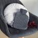 Hugo Frosch Hot Water Bottle Classic 1.8L - Knitted Lurex Anthracite Cover | Shop Internationally - Buy Online on GoSupps.com
