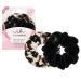 Invisibobble Hair tie Black & Leo Scrunchie The Iconic Beauties 2x hair tie Strong hold for girls & women scrunchies with black 2 pieces