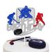 Ice Hockey Cake Topper Happy Birthday Sign Cake Decorations Puck Theme for Kids Girl Boy Man Women Birthday Party Supplies Sliver Glitter Double Sided