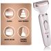 Alpina Women's Multifunctional Razor - Electric Body & Face Trimmer with Eyebrow Attachment - USB Rechargeable - White/Gold - Buy Online on GoSupps.com