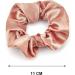 2 Pcs Silk Scrunchies for Women - Premium Satin Hair Ties in Light Brown - Buy Online on GoSupps.com