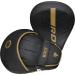 RDX Boxing Pads & Bag Gloves Set - Maya Hide Leather | Hook and Jab Training Pads | Curved Focus Mitts for MMA, Muay Thai, Kickboxing | Martial Arts Coaching | Punching Hand Target Strike Shield - GOLDEN - Buy Online on GoSupps.com