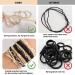 Mity Rain 20 Pcs Crystal Boho Hair Ties Set for Women & Girls - No Damage Elastic Ponytail Holders - 5 Cute Styles for Thick & Thin Hair - Black/Beige - Buy Online on GoSupps.com