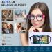 Buy AOOLIA Cat Eye Reading Glasses - Fashionable Anti-Blue Light Glasses for Women & Men - Large Frame Pink 2.5 Diopters - Buy Online on GoSupps.com