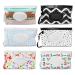 Ushopfun 6 Pack Portable Wet Wipe Pouch Travel Baby Wet Wipe Dispenser Container Refillable Wipe Holder for Diaper Bag Reusable Wet Wipes Box Wipe Carrying Case Holder Small Keeps Wet Wipes Moist White