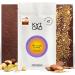 Kaicao Dark Chocolate 75% with Dukkah - Sweetened with Dates - Refined Sugar Free Chocolate - Lactose Free, Gluten Free, Vegan - Kokoa Kamili Origin Cocoa, Tanzania - 2 x 70 g