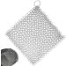 Stainless Steel Cast Iron Cleaner Cast Iron Skillet Cleaner Chainmail Scrubber Cast Iron Cleaner for Skillets Frying Pans Frying Pans Woks and More (7 x 7 Inch)