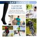 Fvxynnv Compression Stockings for Men & Women - 20-30 mmHg Support Socks for Running Sports & Travel - Black L-XL - Buy Online on GoSupps.com