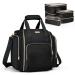 Prokva Travel Makeup Bag with 5 Removable Cases Large Cosmetic Case Make up Organizer with Strap and Multiple Storage Pockets Black (Patented Design)