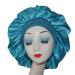 XL Satin Silk Sleep Bonnet for Women - Aqua Blue Night Cap for Curly Hair, Braids, & Wigs - Buy Online on GoSupps.com
