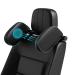 Bubulii headrest car children simple installation & 360 rotatable comfortable soft car snack pillow with telescopic pole children's and adult travel car seat neck support (black)